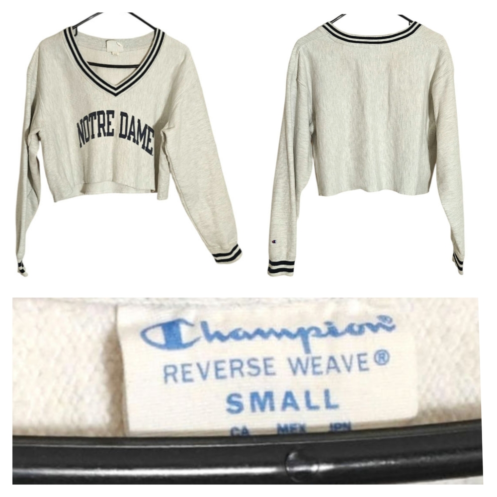 Champion Cream V-Neck Sweater